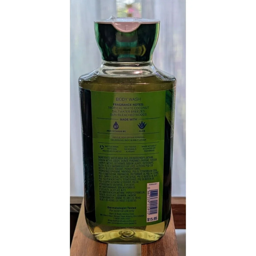 Bath & Body Works Waikiki Beach Coconut Shower Gel/Body Wash 10 oz NEW